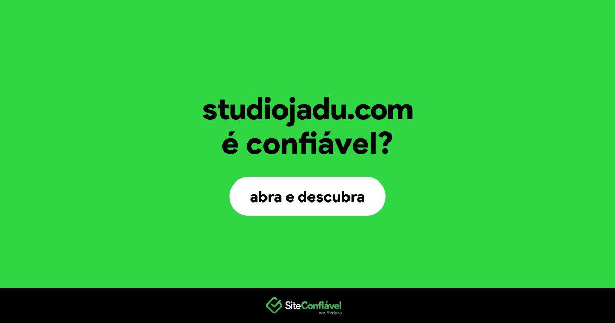 O site studiojadu.com é confiável?