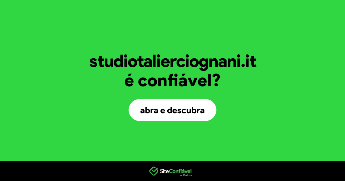 O site studiotalierciognani.it é confiável?