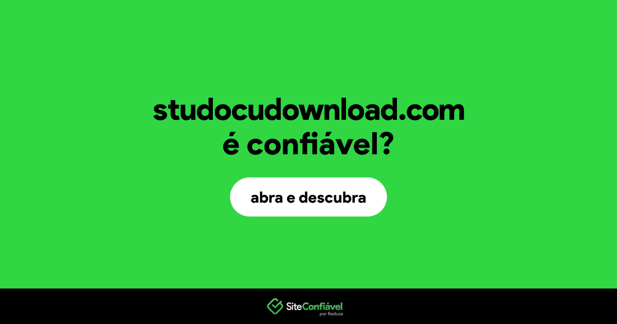 O site studocudownload.com é confiável?