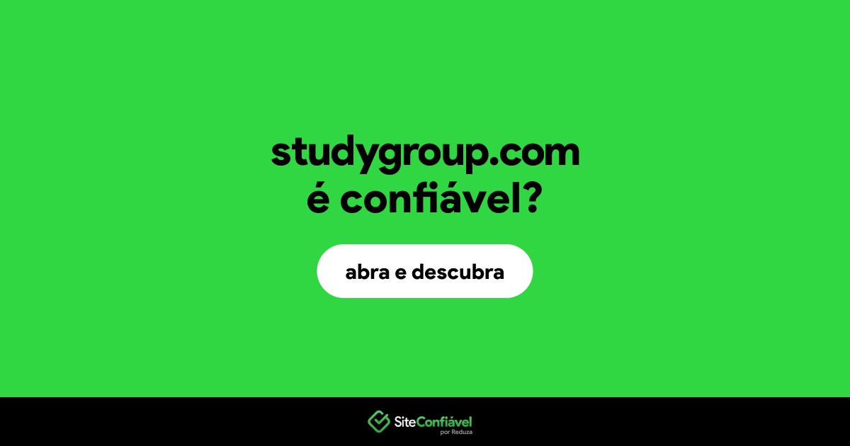 O site studygroup.com é confiável?