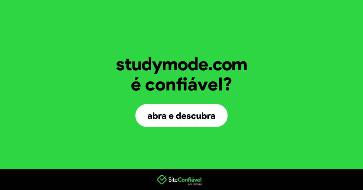 O site studymode.com é confiável?