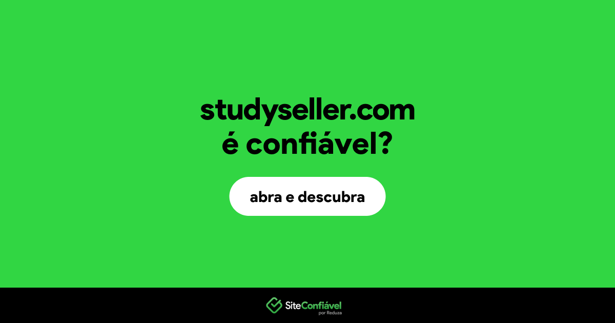 O site studyseller.com é confiável?