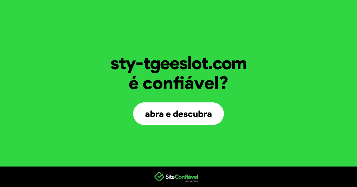 O site sty-tgeeslot.com é confiável?