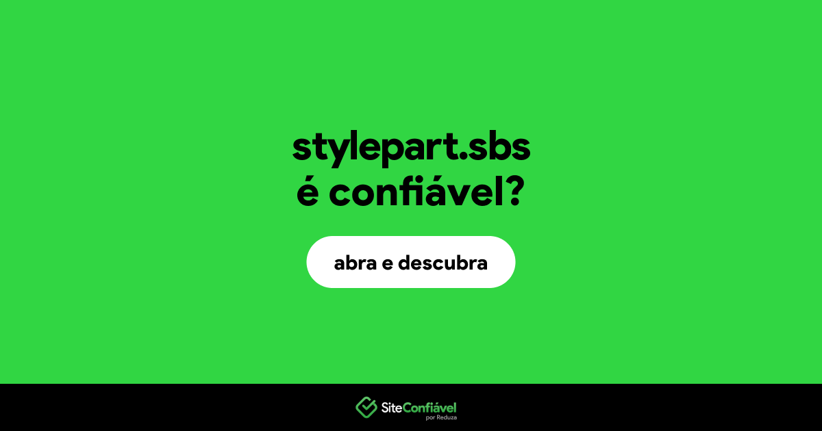 O site stylepart.sbs é confiável?