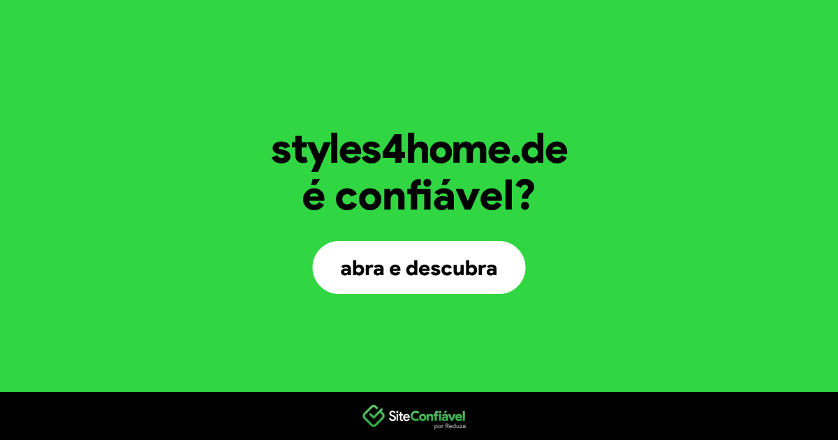 O site styles4home.de é confiável?