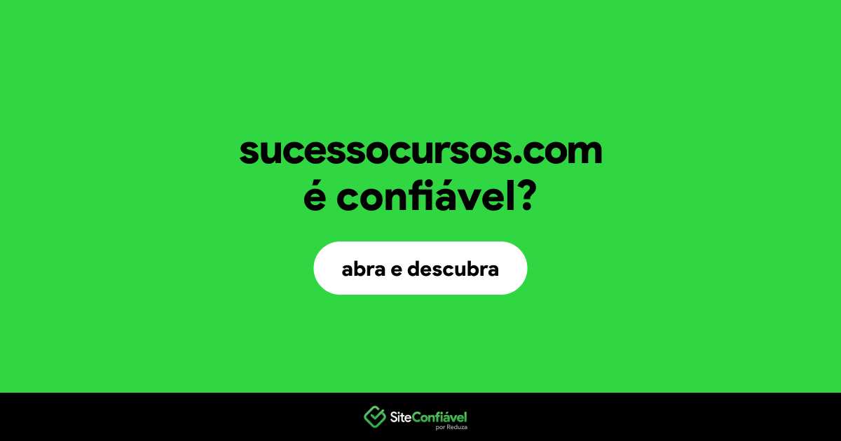O site sucessocursos.com é confiável?