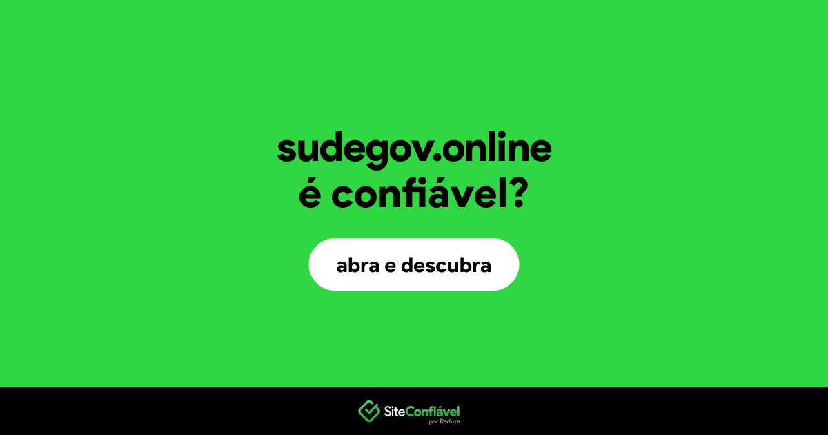 O site sudegov.online é confiável?