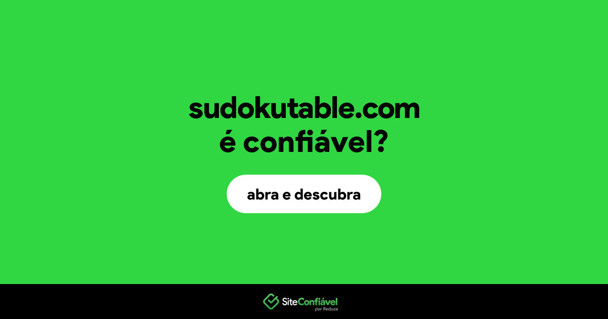 O site sudokutable.com é confiável?