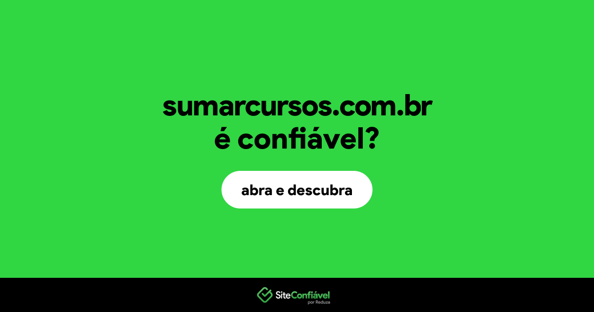 O site sumarcursos.com.br é confiável?