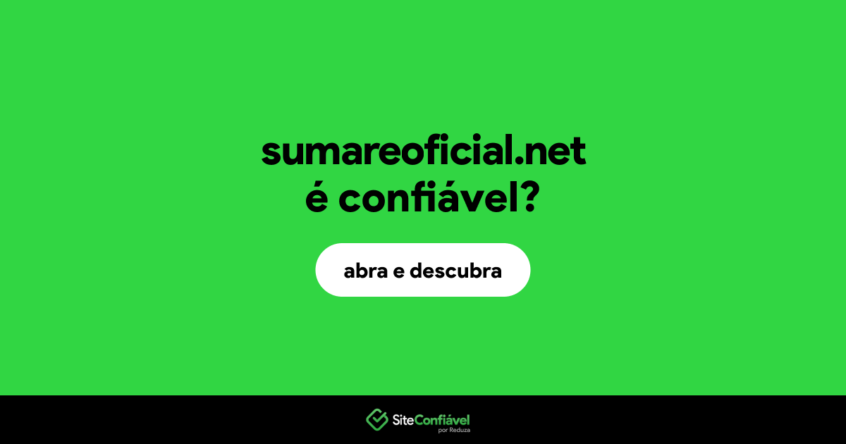 O site sumareoficial.net é confiável?