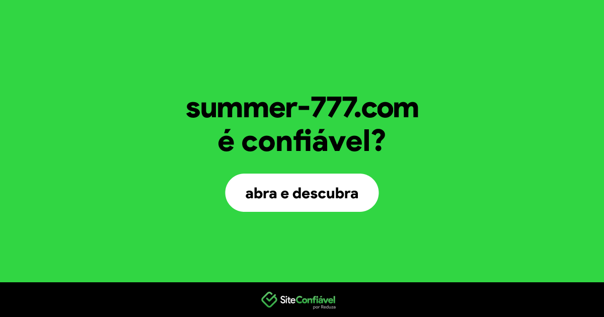 O site summer-777.com é confiável?