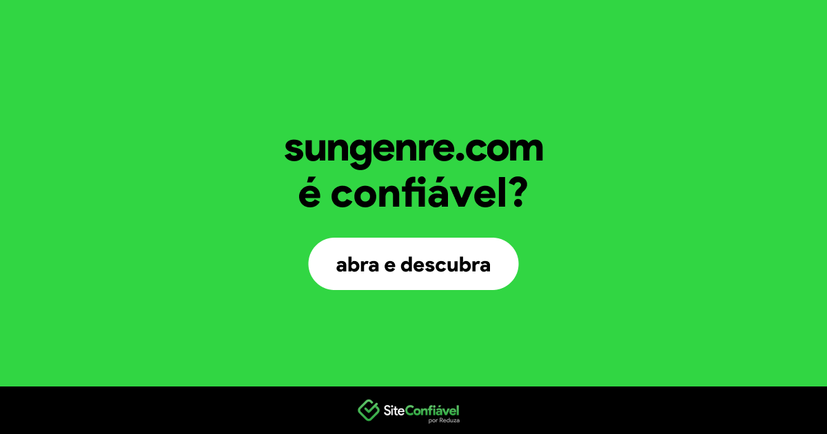 O site sungenre.com é confiável?
