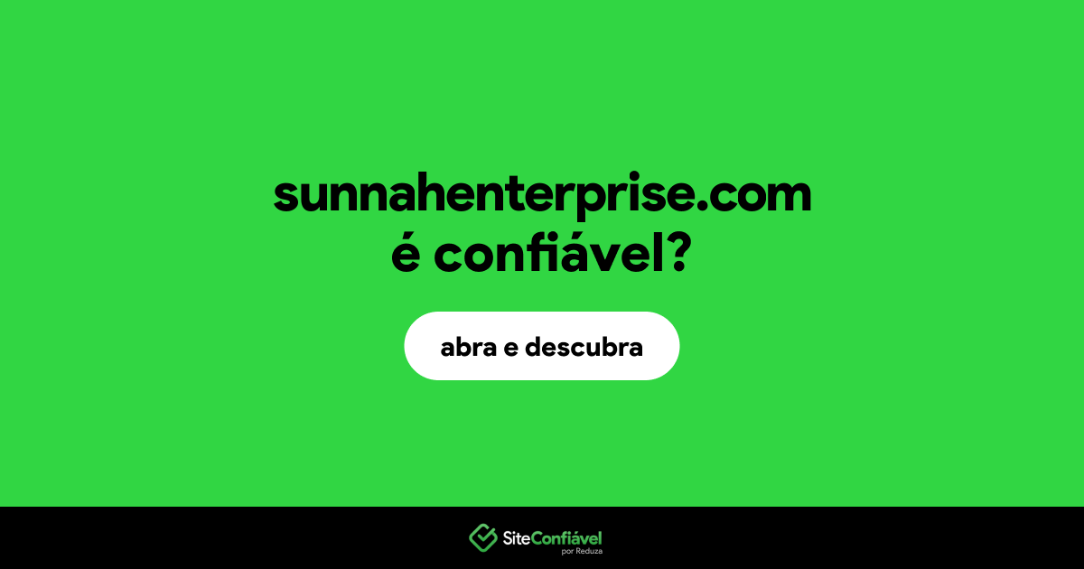 O site sunnahenterprise.com é confiável?