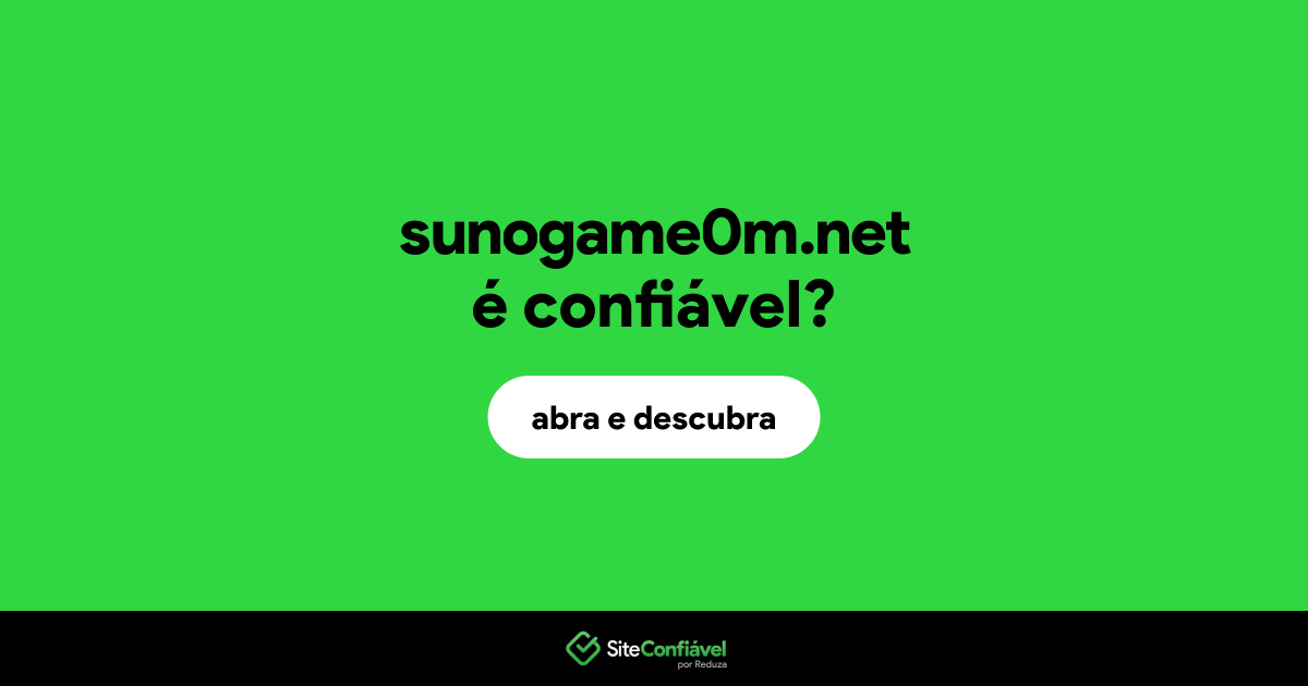 O site sunogame0m.net é confiável?