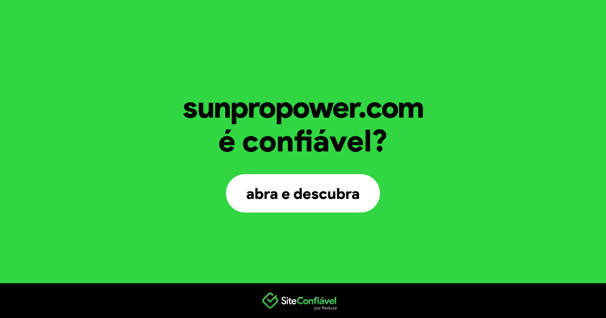 O site sunpropower.com é confiável?