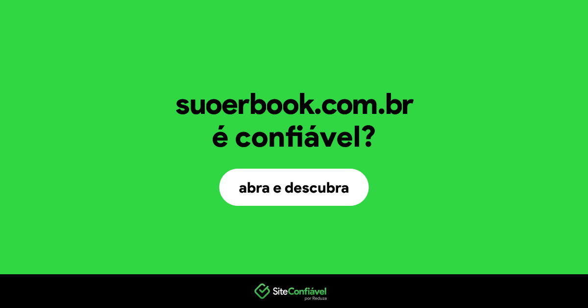 O site suoerbook.com.br é confiável?