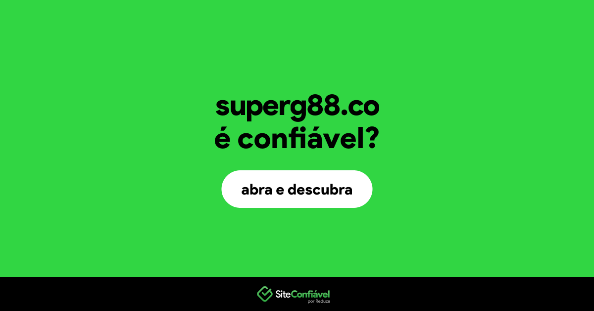 O site superg88.co é confiável?