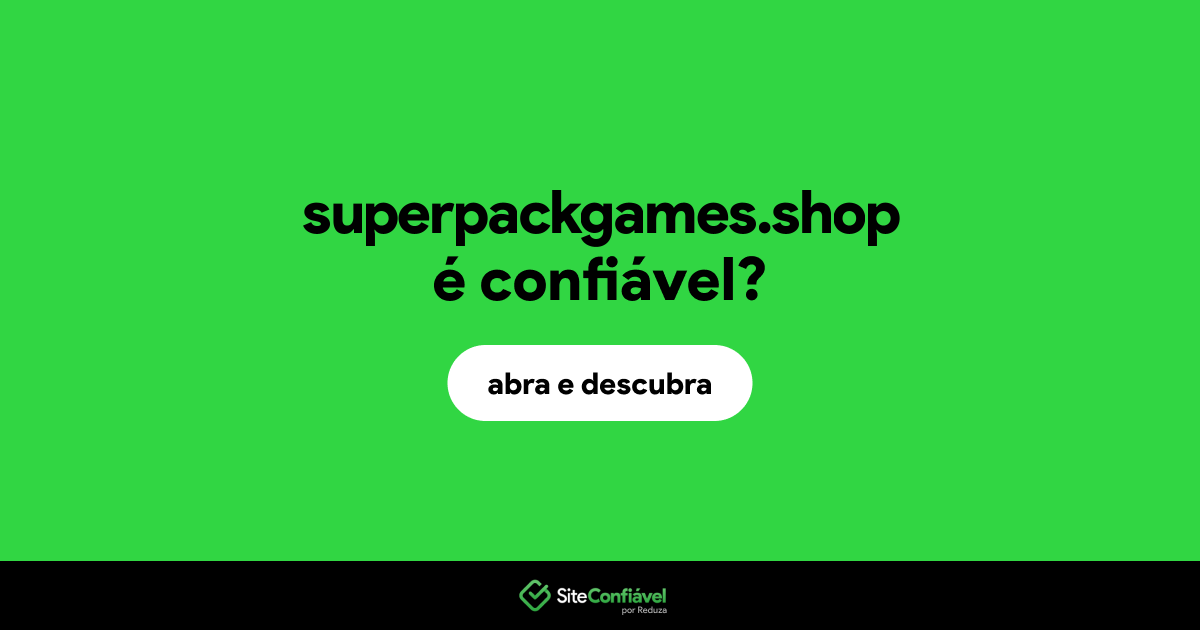O site superpackgames.shop é confiável?