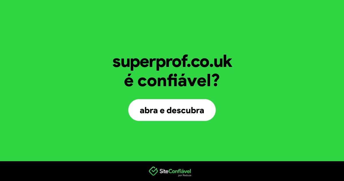 O site superprof.co.uk é confiável?