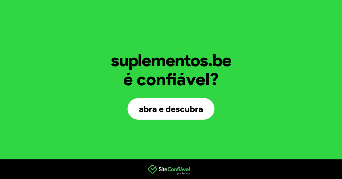 O site suplementos.be é confiável?