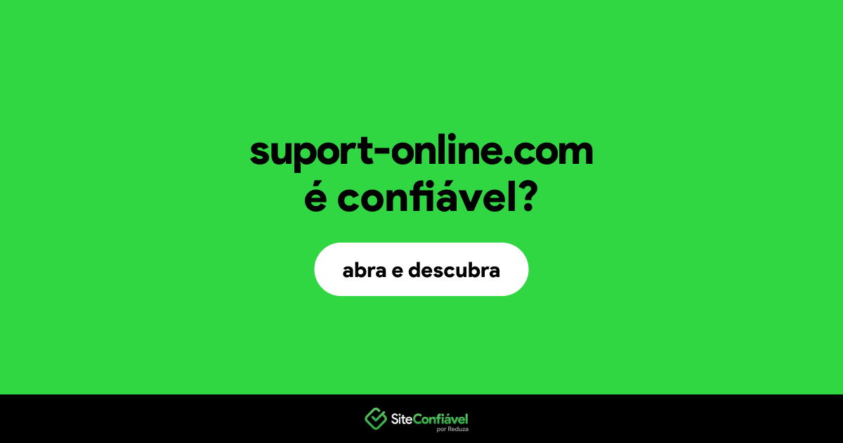 O site suport-online.com é confiável?