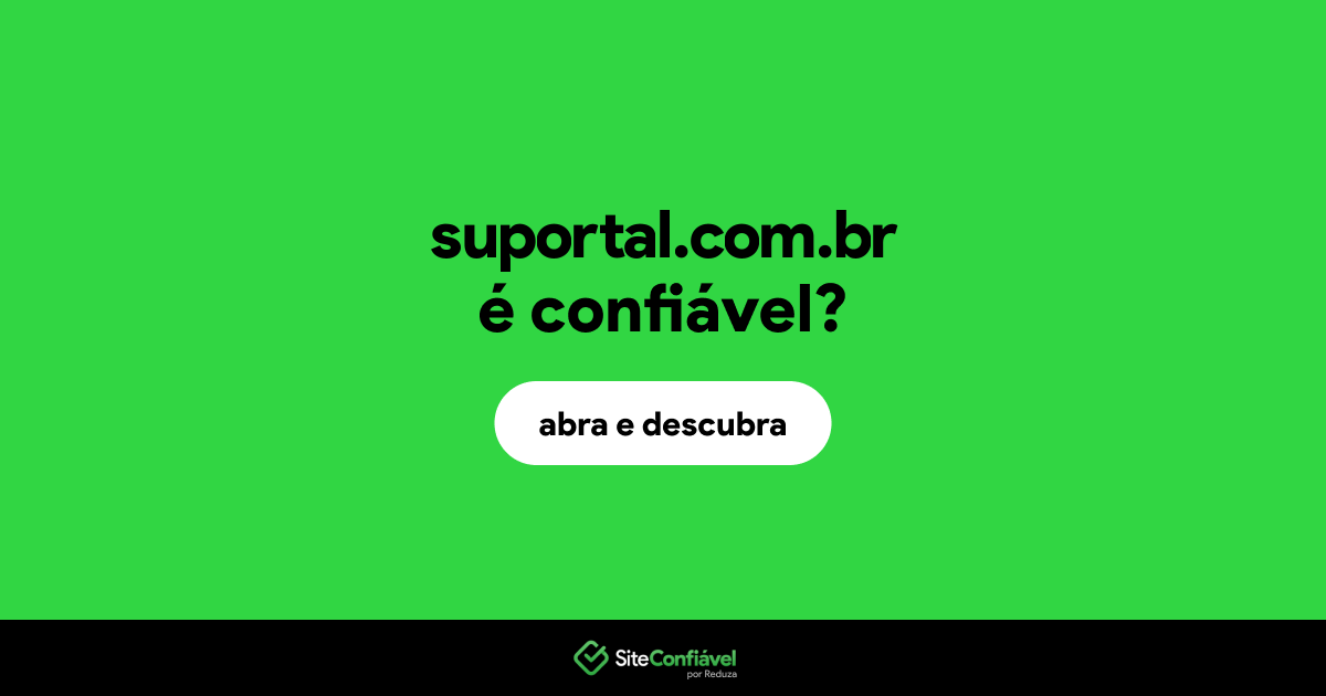 O site suportal.com.br é confiável?