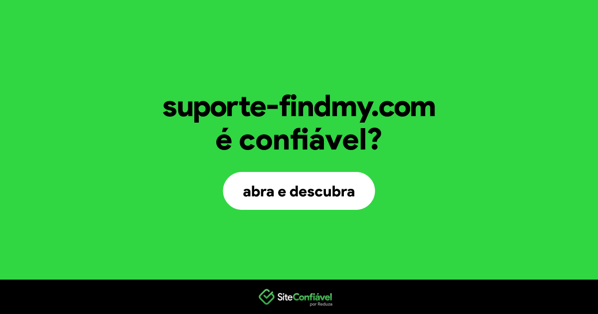O site suporte-findmy.com é confiável?