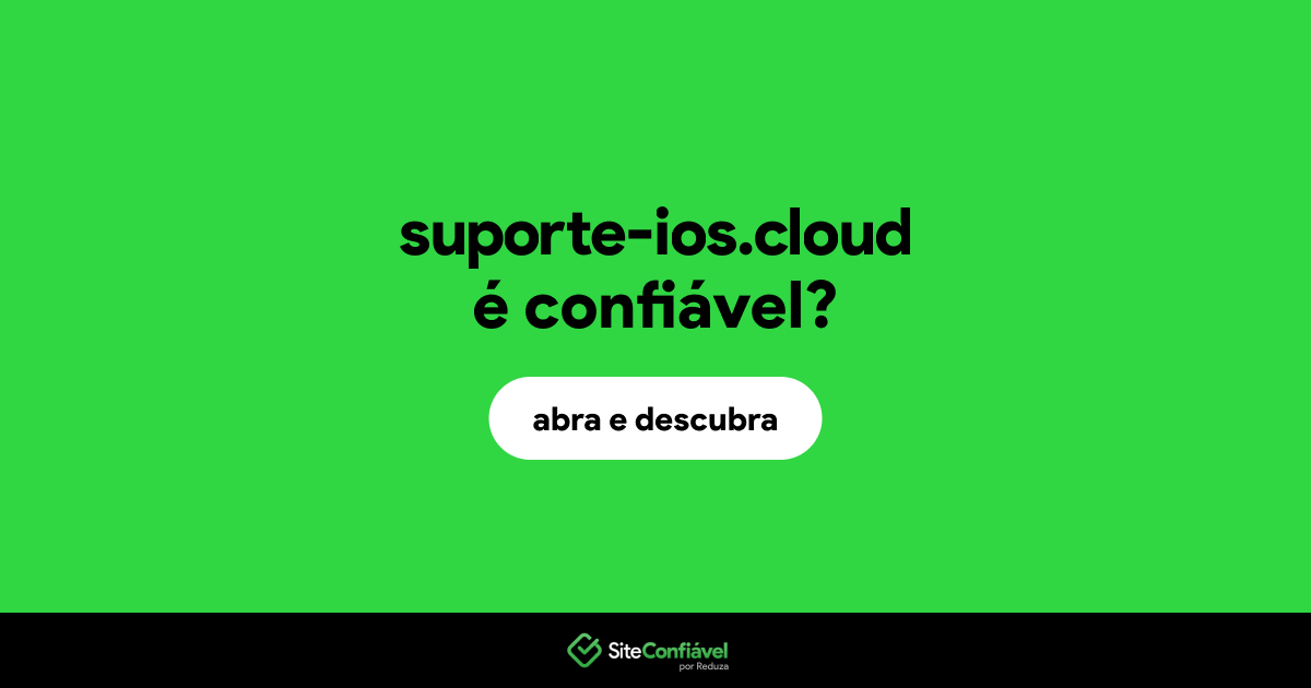O site suporte-ios.cloud é confiável?
