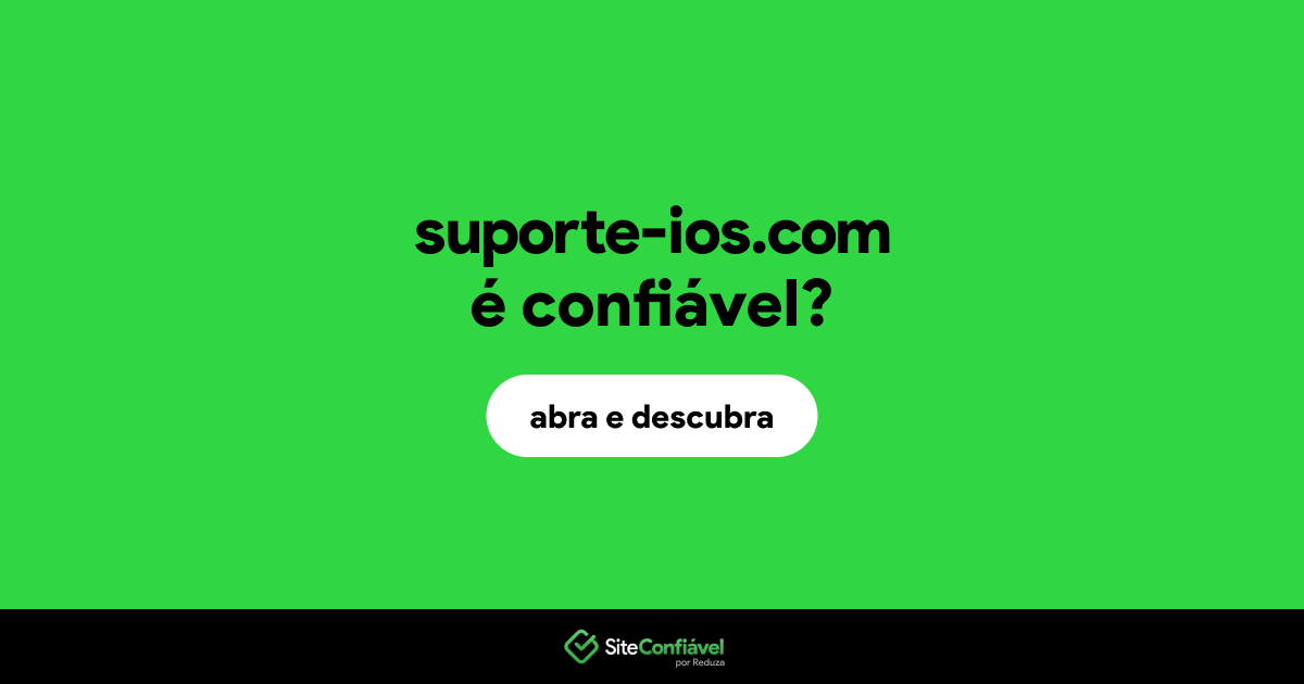 O site suporte-ios.com é confiável?