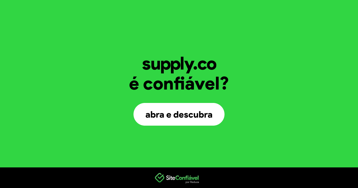 O site supply.co é confiável?