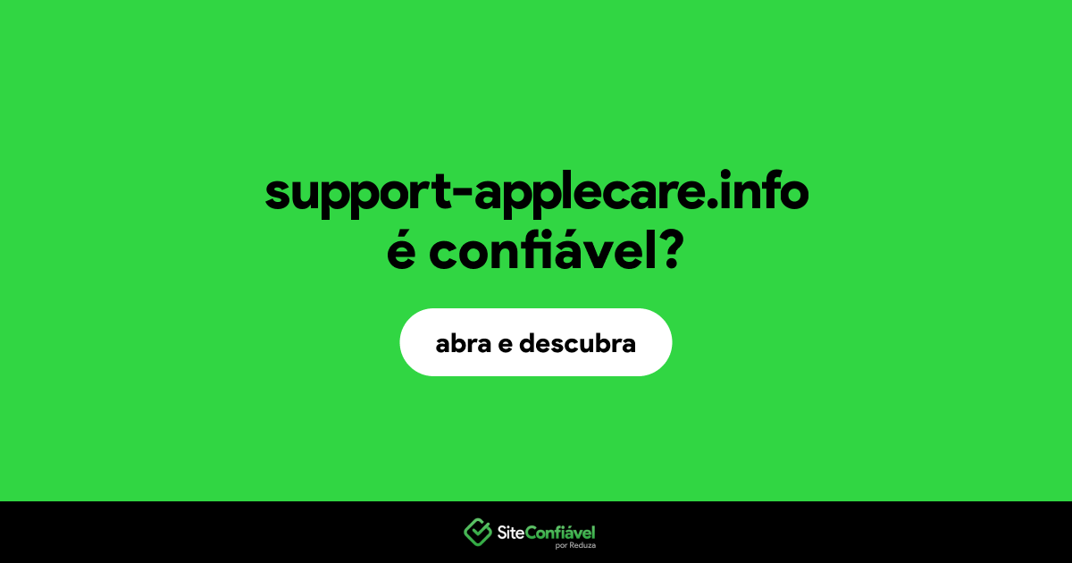 O site support-applecare.info é confiável?