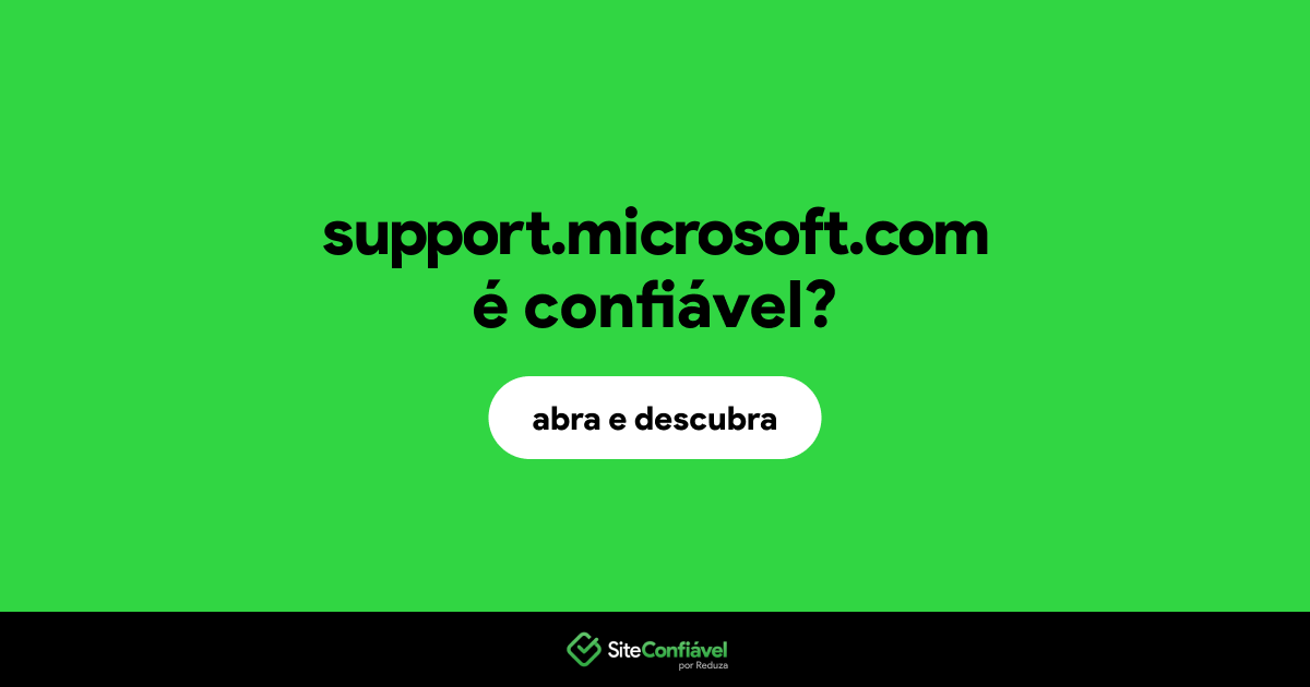 O site support.microsoft.com é confiável?