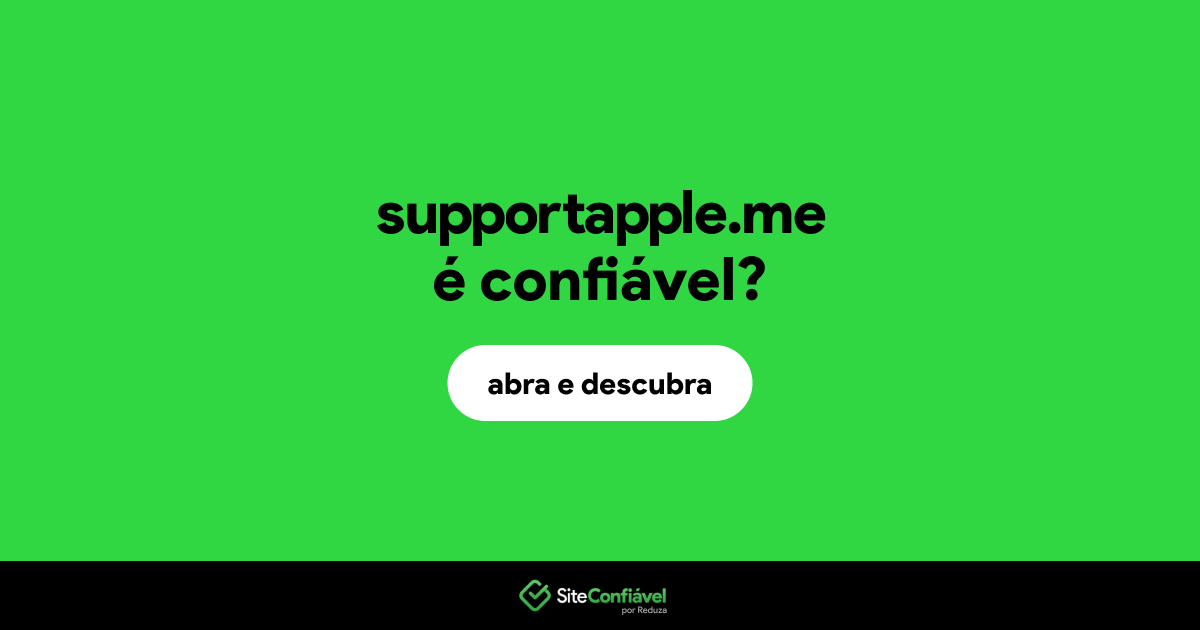 O site supportapple.me é confiável?