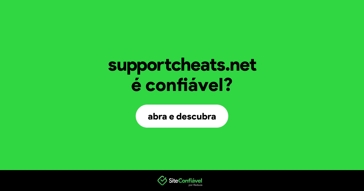 O site supportcheats.net é confiável?