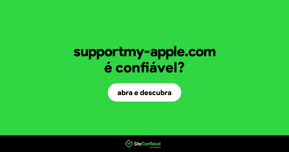 O site supportmy-apple.com é confiável?