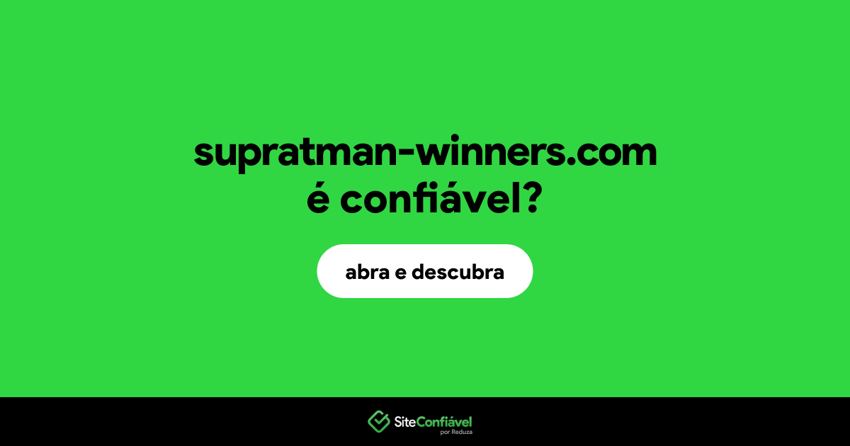 O site supratman-winners.com é confiável?