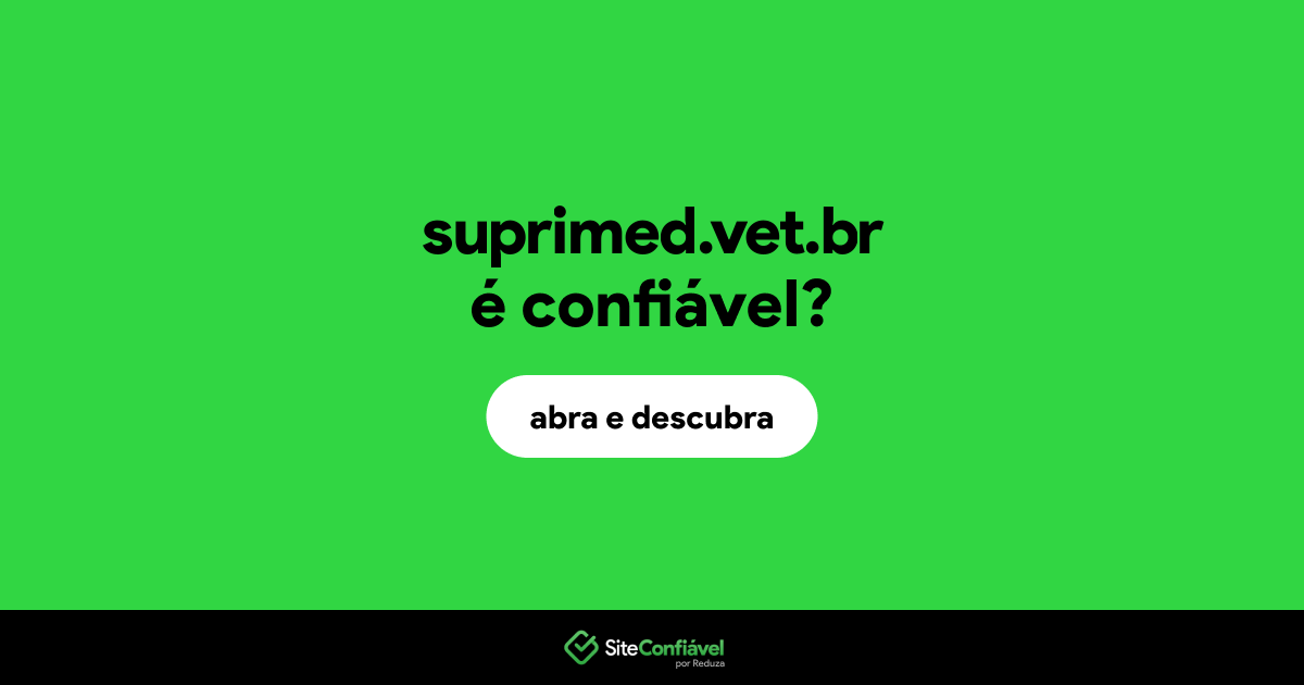 O site suprimed.vet.br é confiável?
