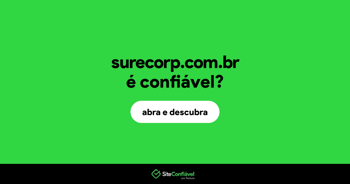 O site surecorp.com.br é confiável?