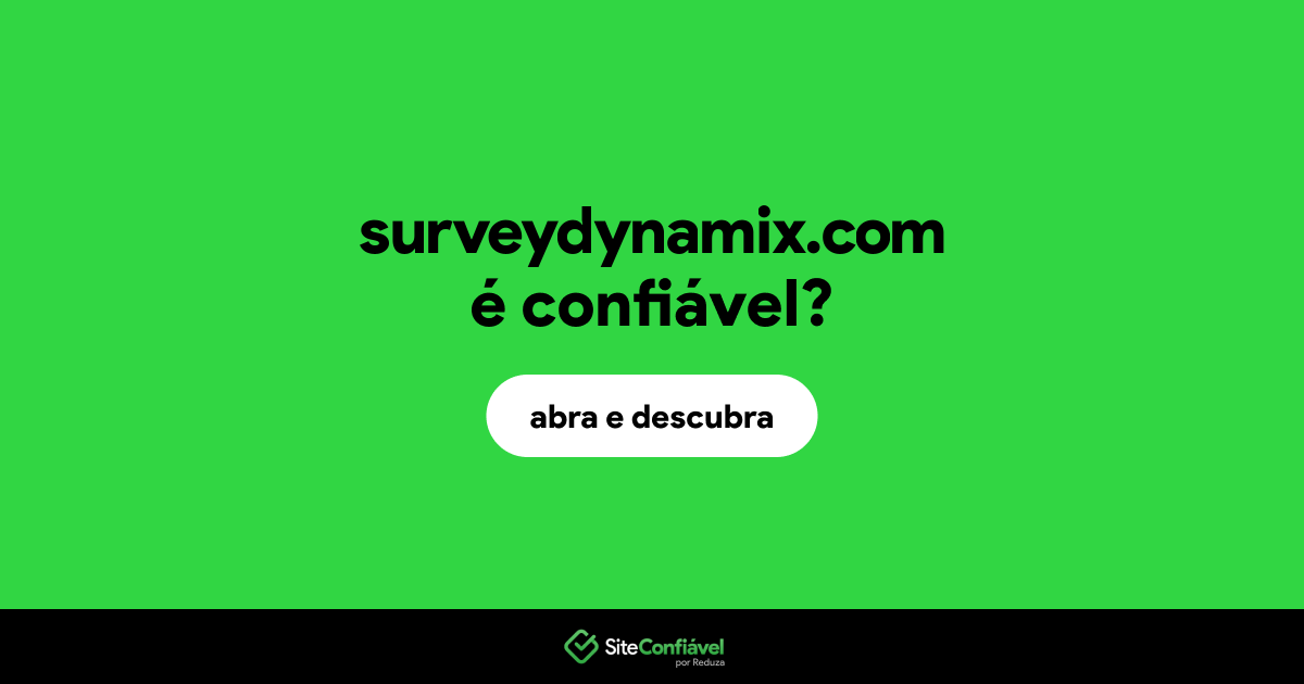 O site surveydynamix.com é confiável?
