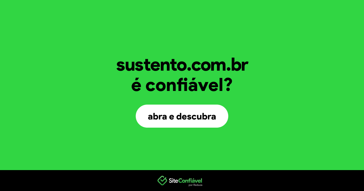O site sustento.com.br é confiável?