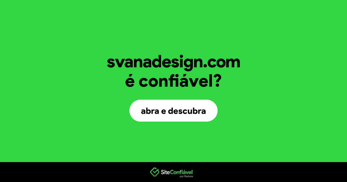 O site svanadesign.com é confiável?