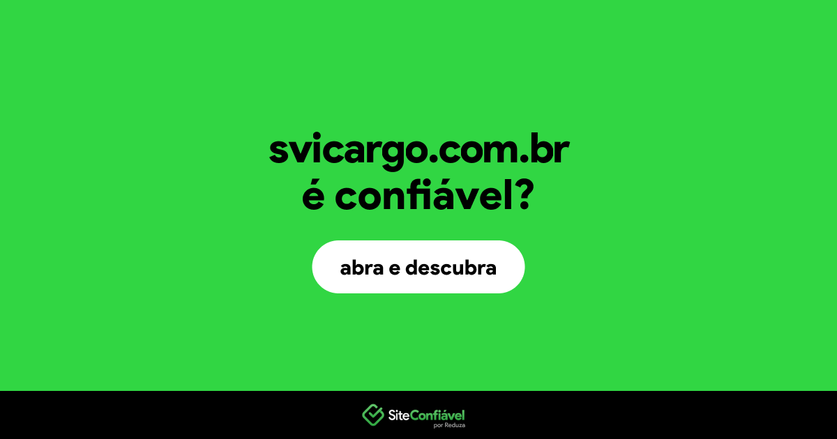O site svicargo.com.br é confiável?