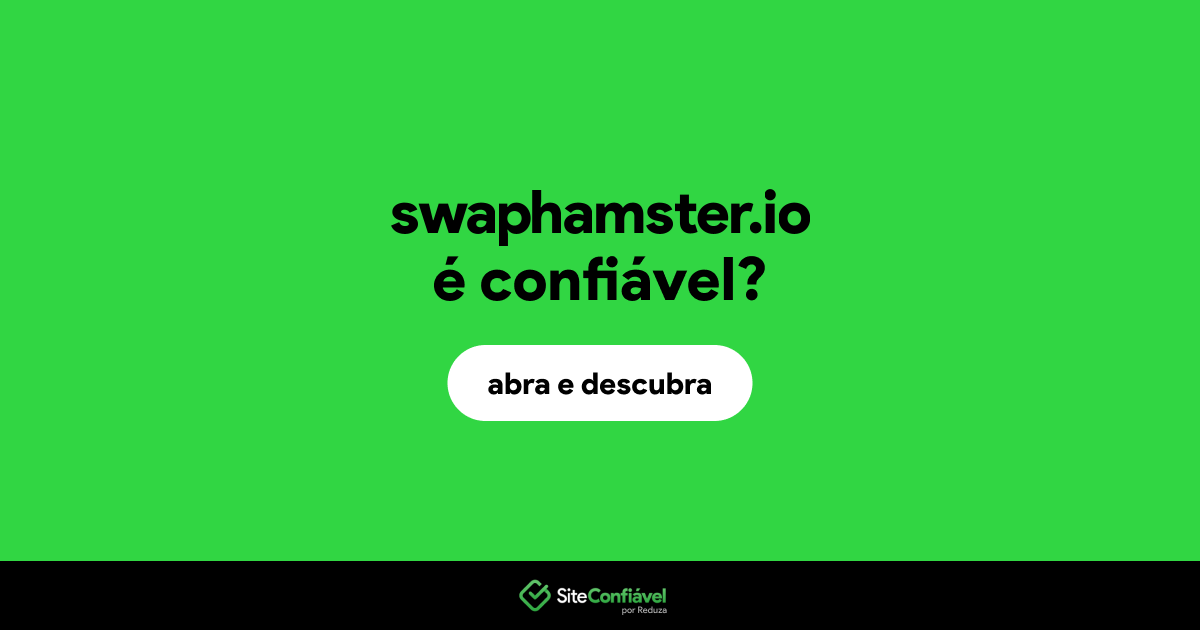 O site swaphamster.io é confiável?