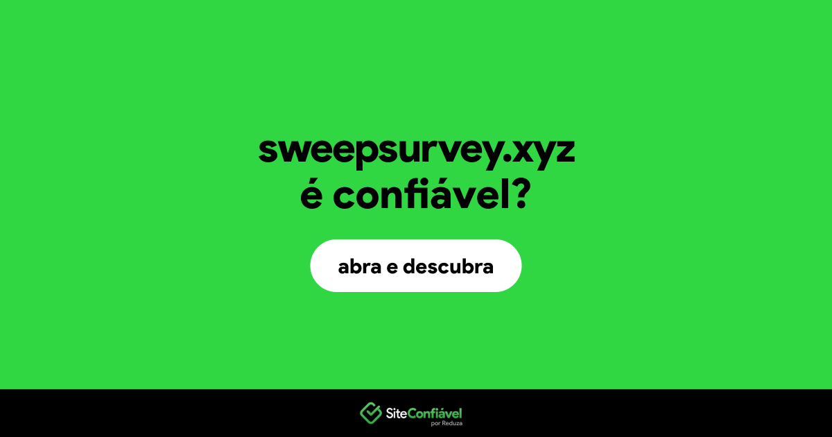 O site sweepsurvey.xyz é confiável?