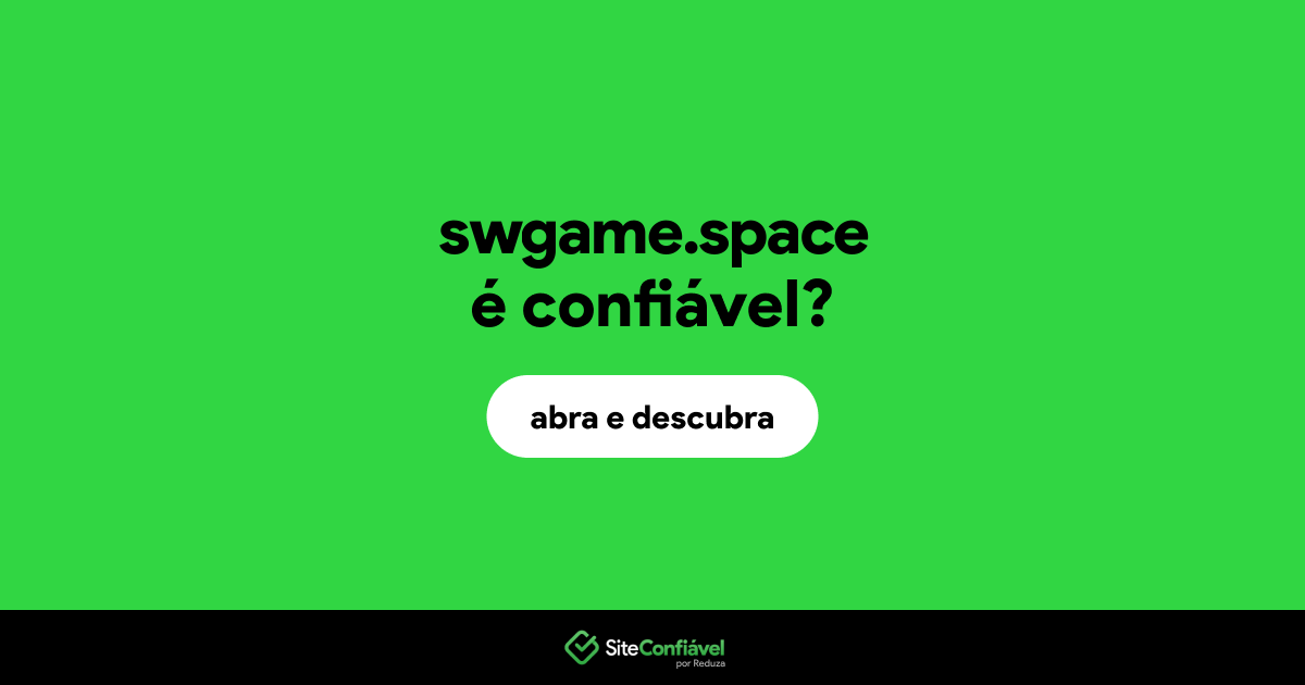 O site swgame.space é confiável?