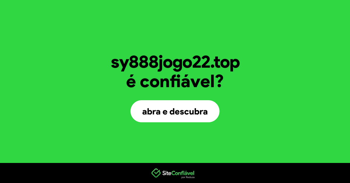 O site sy888jogo22.top é confiável?