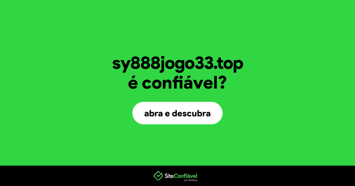 O site sy888jogo33.top é confiável?