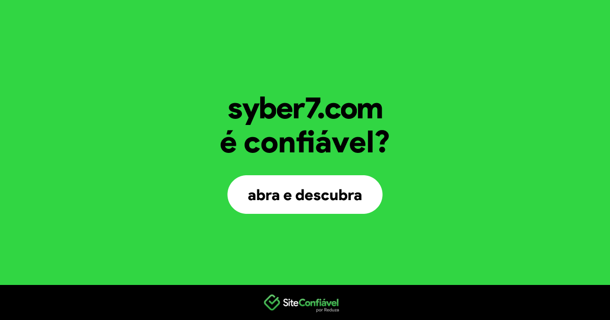 O site syber7.com é confiável?