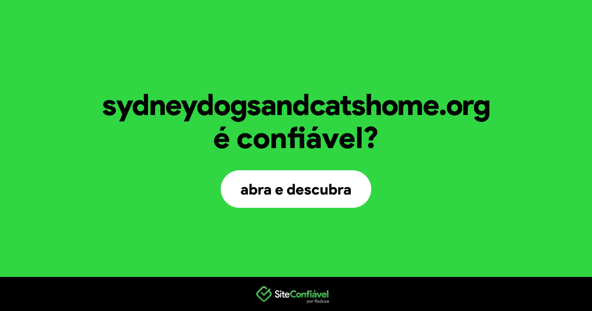 O site sydneydogsandcatshome.org é confiável?