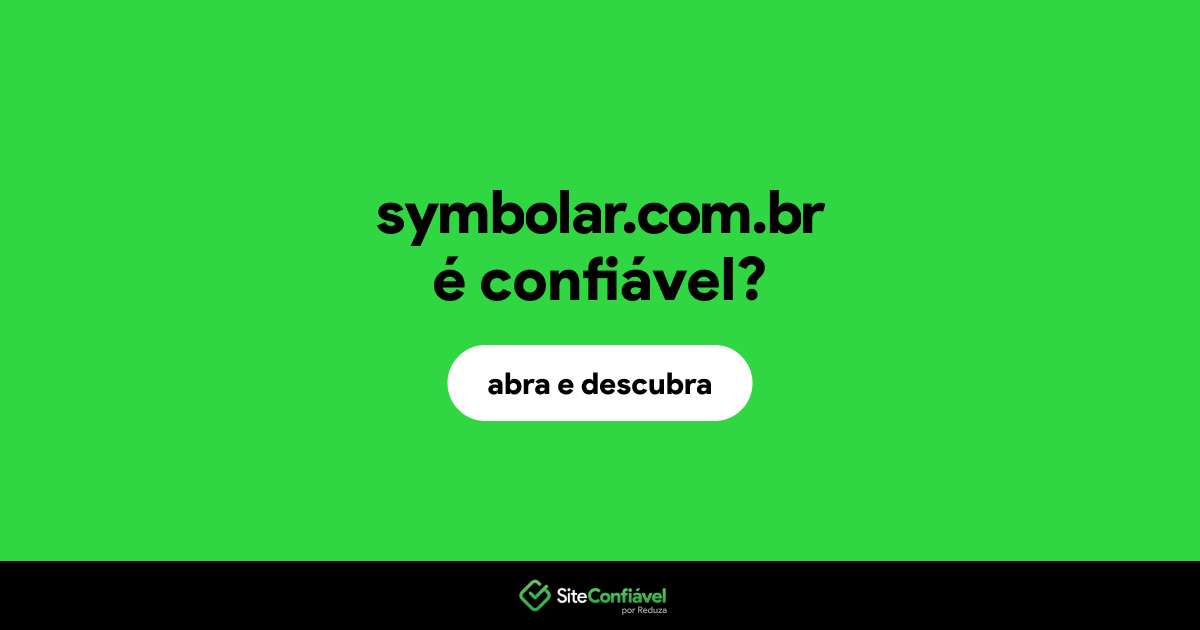 O site symbolar.com.br é confiável?